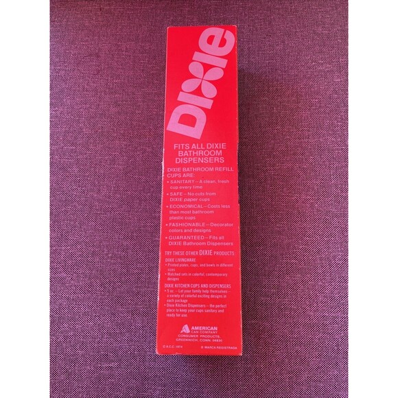 VTG Dixie 3 oz Bath Cups 100 Count 1974 Yellow Floral Peacock Sealed In Box NOS - Picture 4 of 6